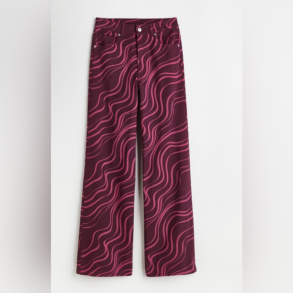 H&M Trendy Women’s Wide Leg High Waist Pants Size 2 NWT